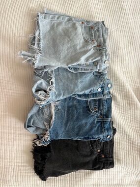 Levi's Women's Jean Shorts - Light Blue, Medium Blue, Dark Blue, Black